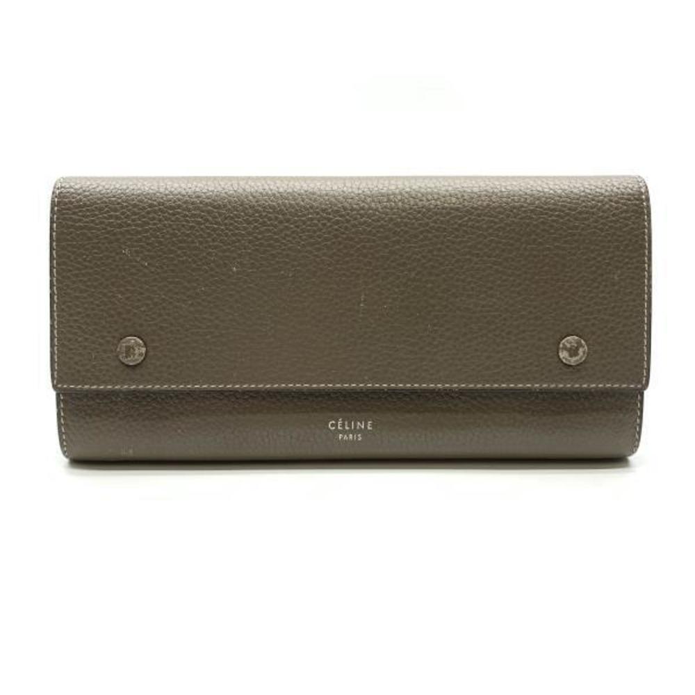 Celine Flap Leather Multi-Function Long Wallet Gr… - image 1
